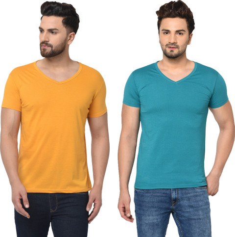 Behemoth Solid Men V Neck Multicolor T-Shirt Buy Behemoth Solid