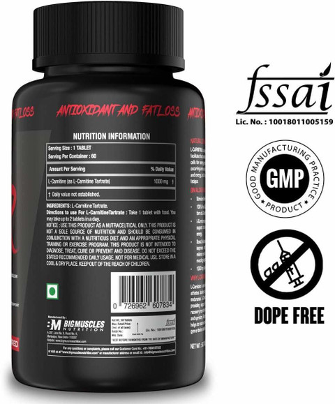 klow injection site reaction NutraKey Acetyl L-Carnitine 60 Capsules main image 1