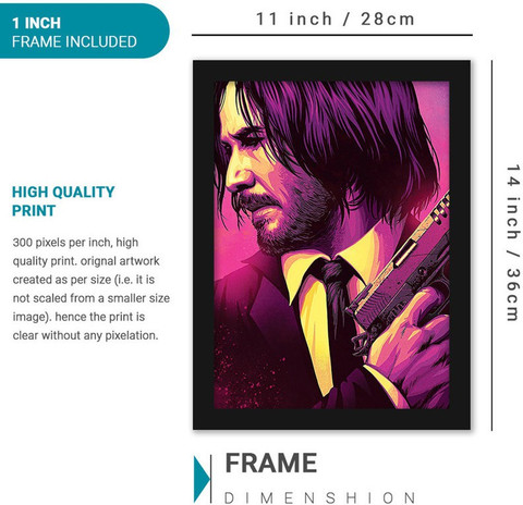 額縁 Displate JohnWick Limited Edition Poster 額縁 Displate JohnWick Limited Edition Poster 額縁 Displate