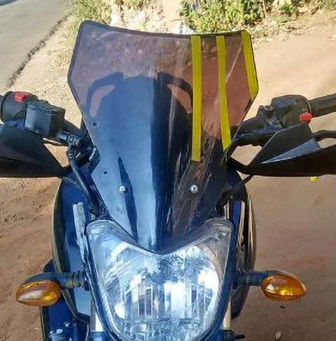 auto trends Universal fitting visor in black Bike Headlight Visor