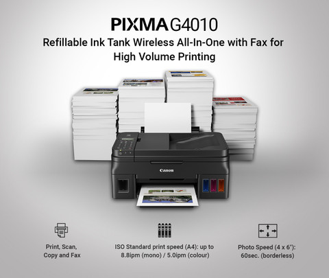 Canon Pixma G4010 All in One Multi-function WiFi Color Ink Tank