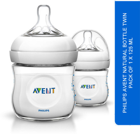 Philips Avent Baby Feeding Breast Shaped Bottle 1M+ babies 125ML