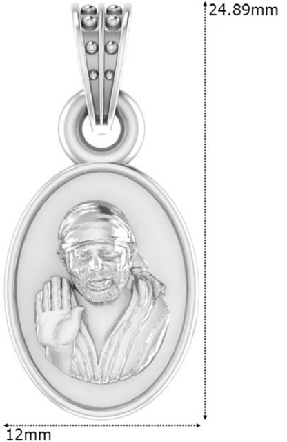 Akshat Sapphire Sterling Silver purity) God Sai Baba Chain