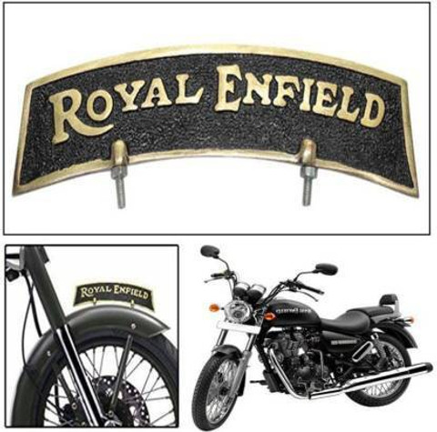 AHLMOTOR Brass Front Fender Plate Black for Royal Enfield Classic