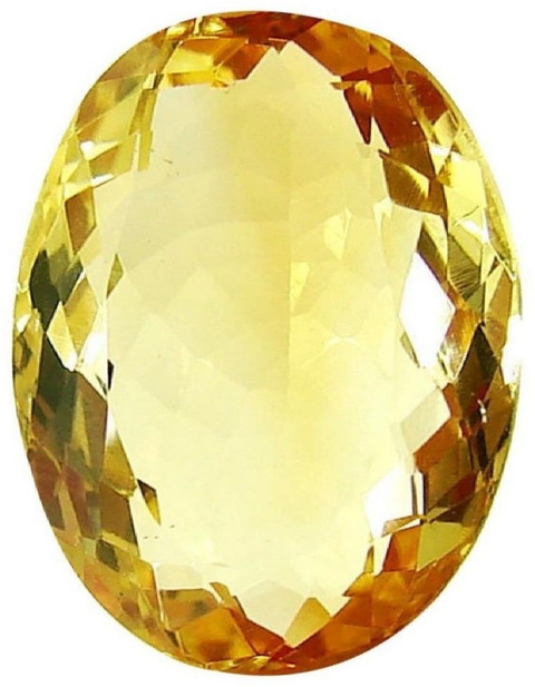 Takshila Gems Natural Yellow Topaz Stone 10 Ratti Carat Lab