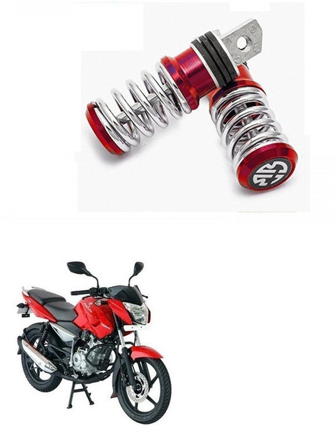 HashZet Spring Coiled Foot Rest Red For Bajaj Pulsar 135 LS DTS-i