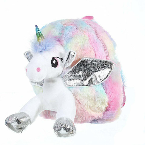 Kalakhi Enterprises Unicorn Plush Bag Toy Doll School Bags Backpack for  Kindergarten Backpack Backpack (Multicolor, L) Plush Bag