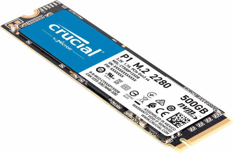 Crucial P1 500 GB Desktop, Laptop Multicolor PCIe NVMe Internal