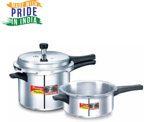 Prestige Popular Plus L, L Outer Lid Induction Bottom Pressure Cooker