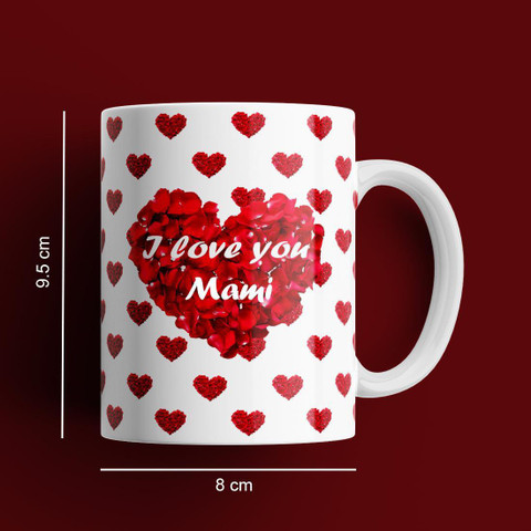 Beautum I Love You Mami Romantic Name Ceramic White Coffee (350)ml