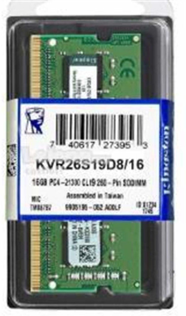 KINGSTON KVR26S19D8/16 DDR4 16 GB (Dual Channel) Laptop SO-DIMM