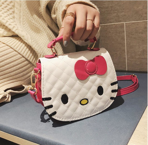 Nia Creations White, Pink Sling Bag Hardshell Cartoon Character Kitty  Crossbody Hand Purses for Kids Toddler Mini Cute Princess Handbags  Shoulder