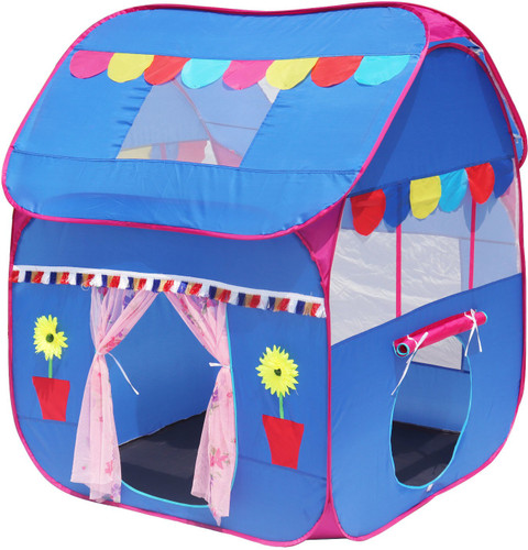 Homecute Foldable Pop Up Hut Type Kids Toy Play Tent House Blue