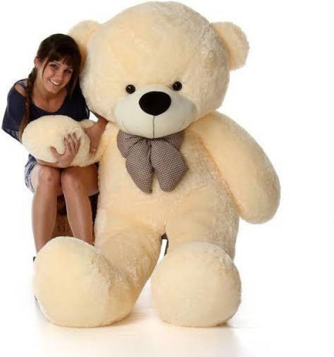 nitu 4ft Feet Large Cream Jumbo Teddy Bear Soft toys 120 cm