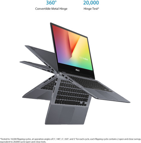 ASUS VivoBook Flip 14 Touch Panel Intel Core i3 10th Gen 10110U (4 GB/512  GB SSD/Windows 10 Home) TP412FA-EC371TS in Laptop