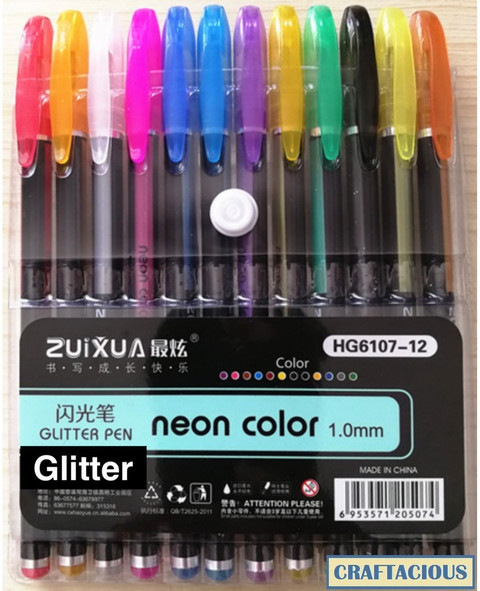 Craftacious Glitter Pens mm Nib Gel Pen Buy Craftacious