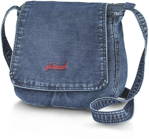 Fastrack Blue Sling Bag Denim Sling Bag for Girls