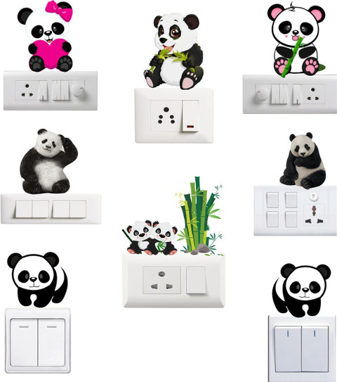 Decoration Designs 25 cm Panda Love Decorative switch Board
