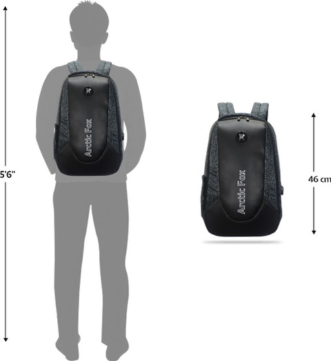 Arctic Fox Alarm Zipper System Anti-Theft Glitch Black 35 L Laptop