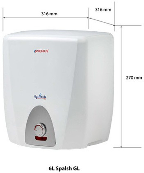 Venus 06-gl-splash L Storage Water Geyser