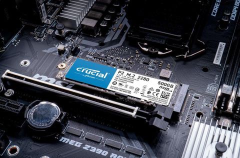 Crucial P2 500 GB Laptop, Desktop Black PCIe NVMe Internal Solid