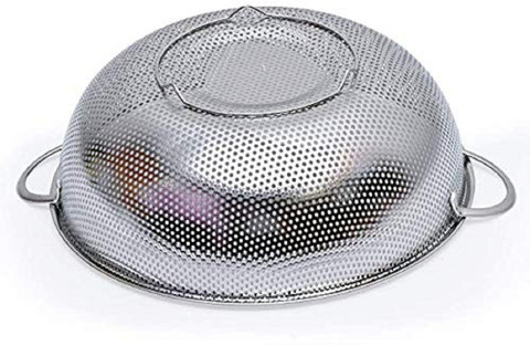 lOMESH Rice Bowl Stainless Steel Filter Colander Fruit Vegetable