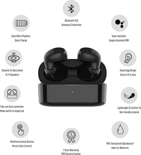 SNOKOR (by Infinix) iRocker XE15 Bluetooth Gaming Price in India