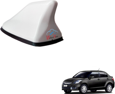 WolkomHome High performance Shark Fin Antenna White color Car FM Radio  Signal Aerials for Maruti Suzuki Swift Dzire type-3