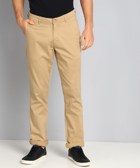 John Players Slim Fit Men Brown Trousers Buy John Players Slim