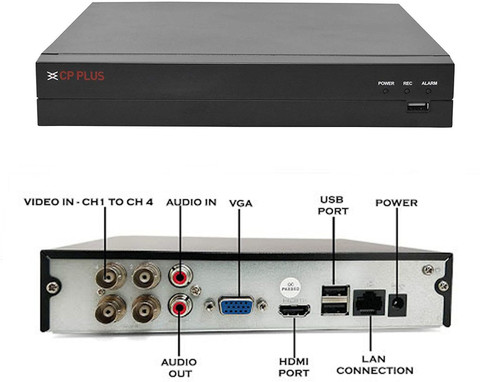 CP PLUS 4Ch DVR (1080P) Megapixel Dome Bullet