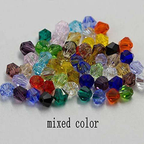 Crafto Crystal Glass Beads for Craft and Jewellery Making(MultiColor, 120  Pieces)Size:-4MM