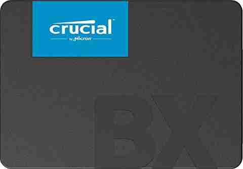 Crucial BX500 480 GB Laptop, Desktop Black SATA Internal Solid