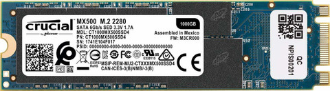Crucial MX500 1 TB Laptop Black SATA Internal Solid State Drive