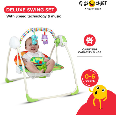 Miss Chief by Flipkart Deluxe Portable Swing Small Musical