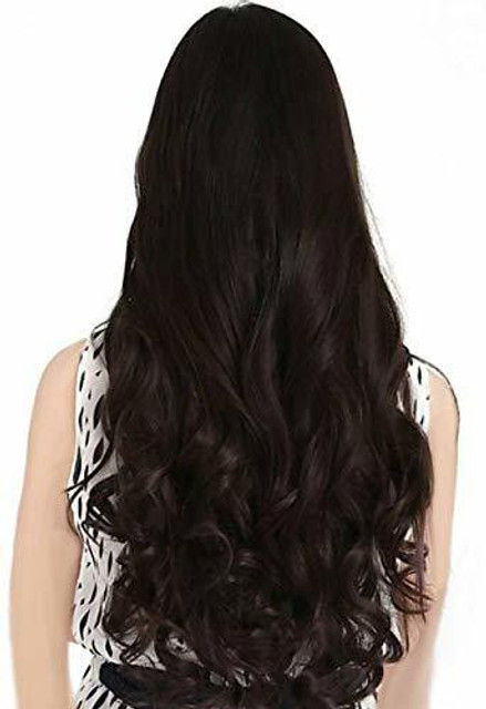 Trendy Club Wigs Women's Natural Brown Curly/Wavy Extensions Hair