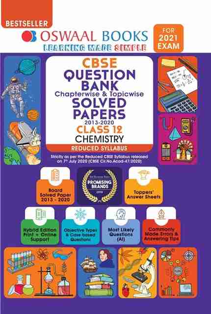 Oswaal Cbse Question Bank Class 12 Chemistry Chapterwise & Topicwise ...