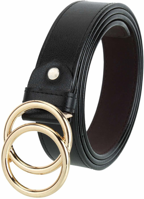 Genuine Leather Flipkart Belts For Ladies USL Women Black