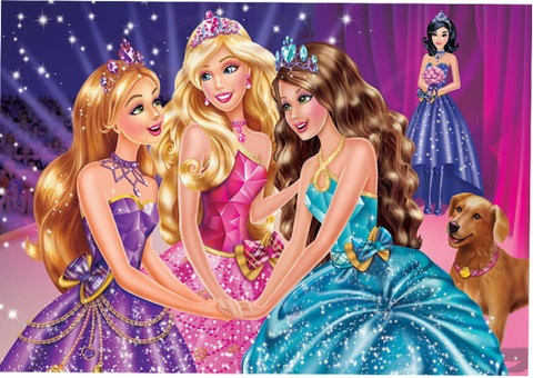 voorkoms cm Barbie World Princess Wall Sticker in kids rooms