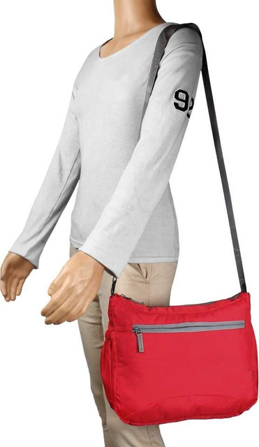 BAGS N PACKS Red Sling Bag Unisex Cross Body Sling Bag (BNP 094