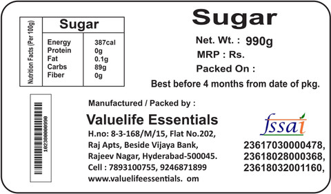 sugar様おまとめ購入2/2ページ Value Life Sugar 990g - white Sugar - shakkar - Chinni -Khandasari