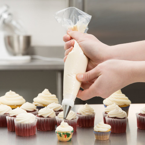 Royals Disposable Icing/Piping Bags for Cake/Pastry/Cupcake Decorating,  Small, Transparent (Pack of 100 pcs) Disposable Piping Bag