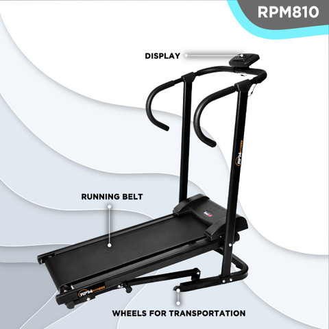 RPM Fitness by Cultsport RPM810 Manual Treadmill with Free Installation  Treadmill (Max Weight:90 kg)