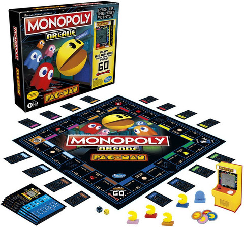 Monopoly Arcade Pac-Man Game; Board Game for Kids Ages and Up; Includes  Banking and Arcade Unit Money Assets Board Game
