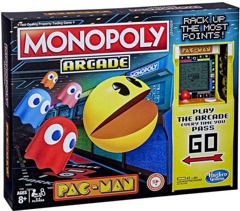 Monopoly Arcade Pac-Man Game; Board Game for Kids Ages and Up; Includes  Banking and Arcade Unit Money Assets Board Game