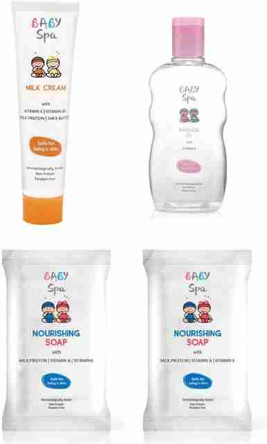 Modicare baby spa(milk cream+massage oil+2 nourishing shop)packof