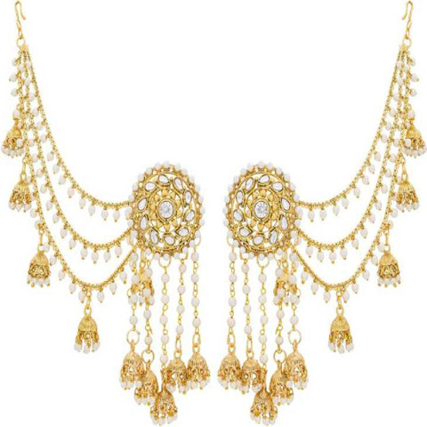 Aadvik Designs Bahubali Devsena Earring Cubic Zirconia Brass Jhumki Earring