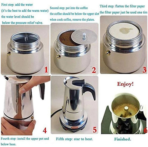 MD Retail Stovetop Espresso Maker, Moka Pot, Percolator Italian