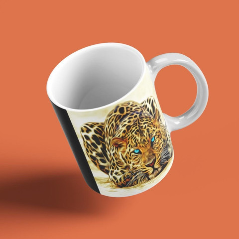 Beautum Name Printed Koko Cheetah Design Ceramic (350) ml. Model