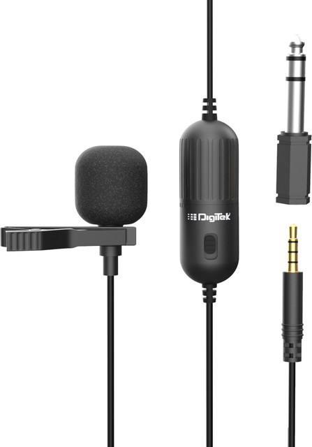 DIGITEK Lavalier Microphone Hands Free Clip On Lapel Mic With