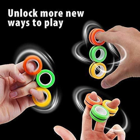 CSK CREATION Anti-Stress Finger FinGears Magnetic Rings for Autism